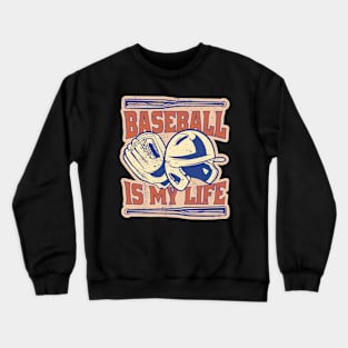 Vintage Distressed Baseball Lover Crewneck Sweatshirt